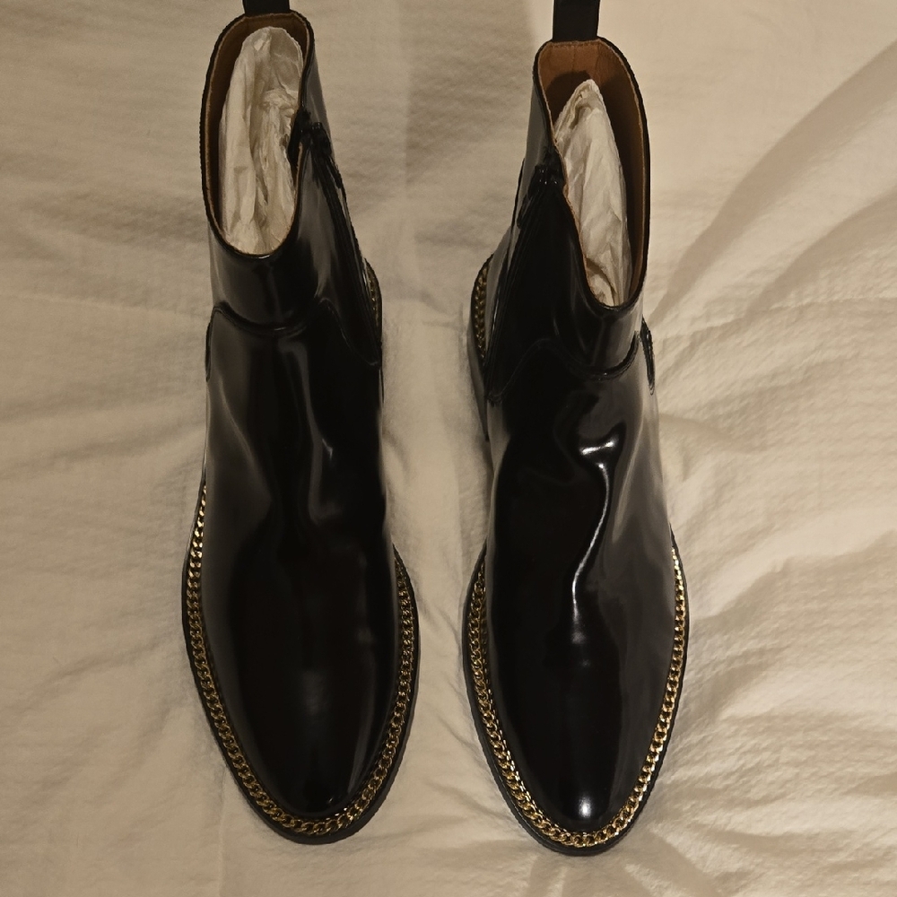 Allkind UK Vegan Leather Chain-Trim Boots